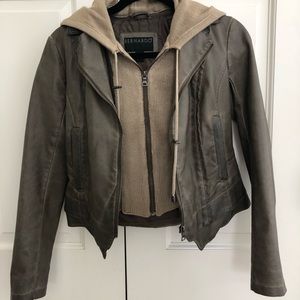 Tan leather jacket